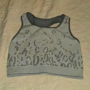 Fit collective women's sports bra leopard print L